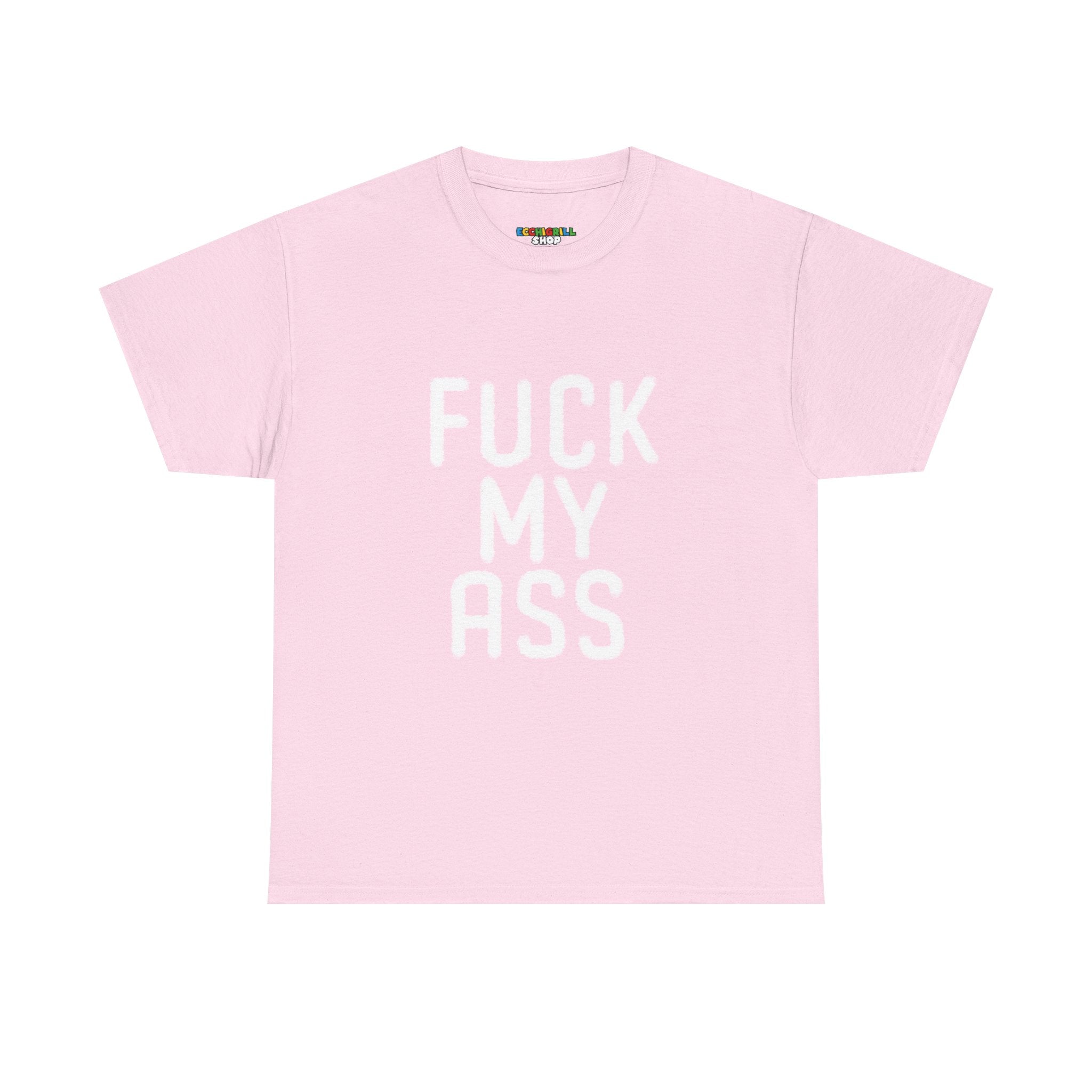 "Fuck My Ass" Pink Tee Begs for Deep Anal Pounding - NSFW Adult Anime T-Shirt