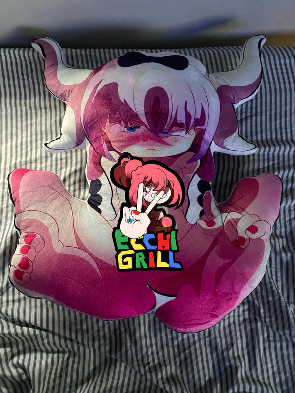 XL Custom Dakimakura Pillow - Horny Hump Pillow - Ahegao Dragon Girl Drains Your Cock Dry - Custom Shape NSFW Pillow