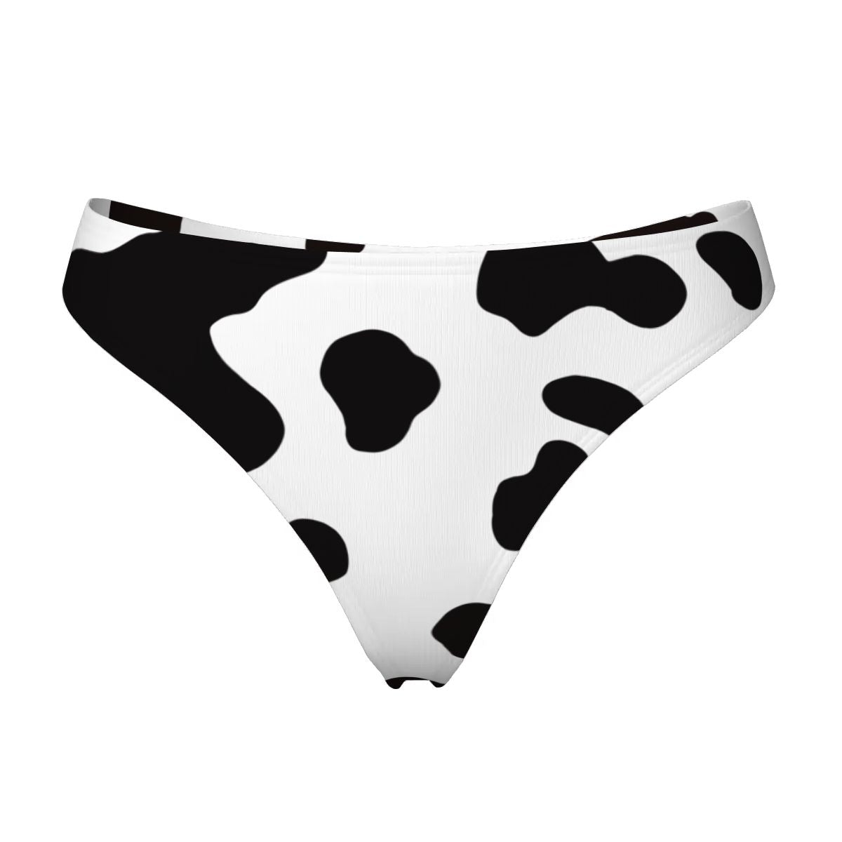 Thongs Cow Print Black