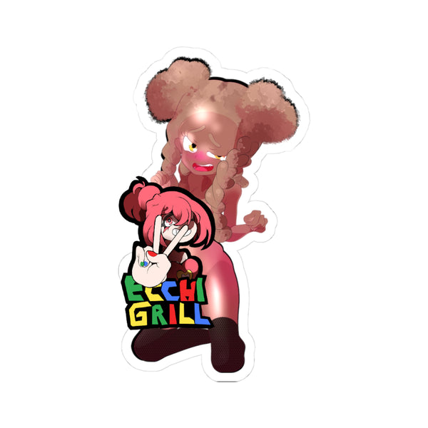 Ebony Transwoman Sweaty Monstrous Veiny Cock- NSFW Adult Anime Sticker