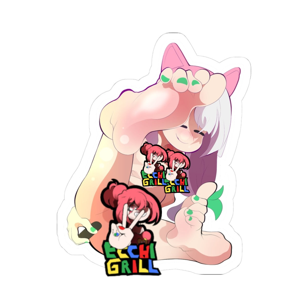 Cute Femboy Neko Hentai Anime Trap Nude Small Cock Foot Soles Worship - NSFW Adult Anime Sticker