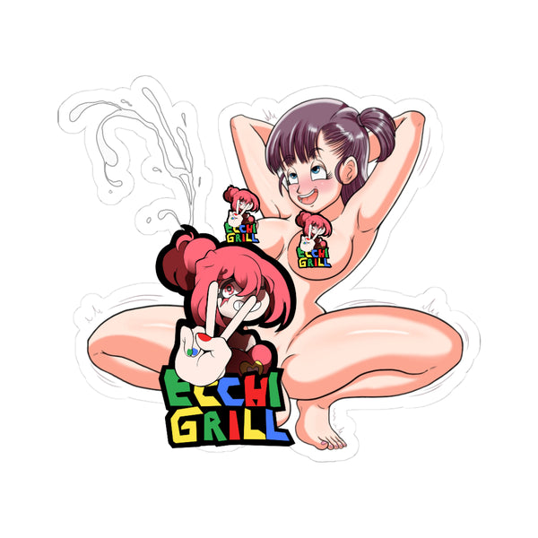 Futanari Cumshot Squat Explosion - Busty Futa Girl Massive Cock Blasting Load - NSFW Adult Anime Sticker