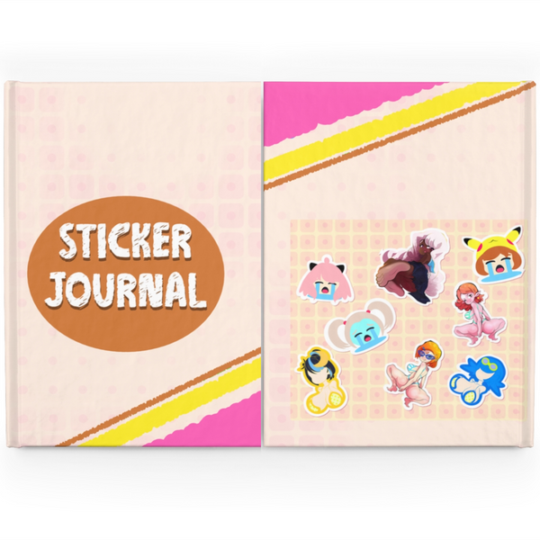 Sticker Journal 128 blank pages (64 sheets) V001