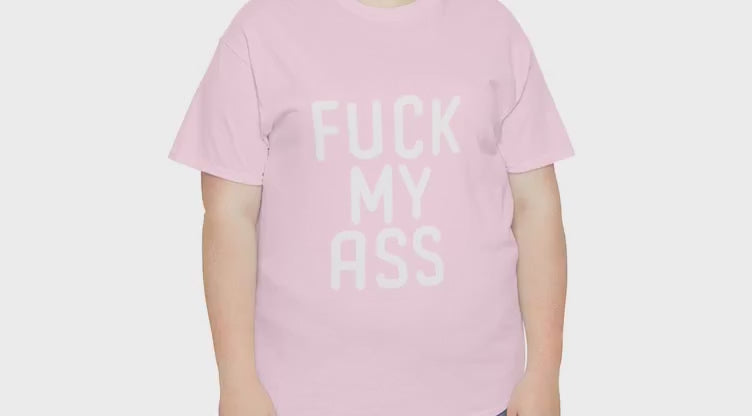 "Fuck My Ass" Pink Tee Begs for Deep Anal Pounding - NSFW Adult Anime T-Shirt