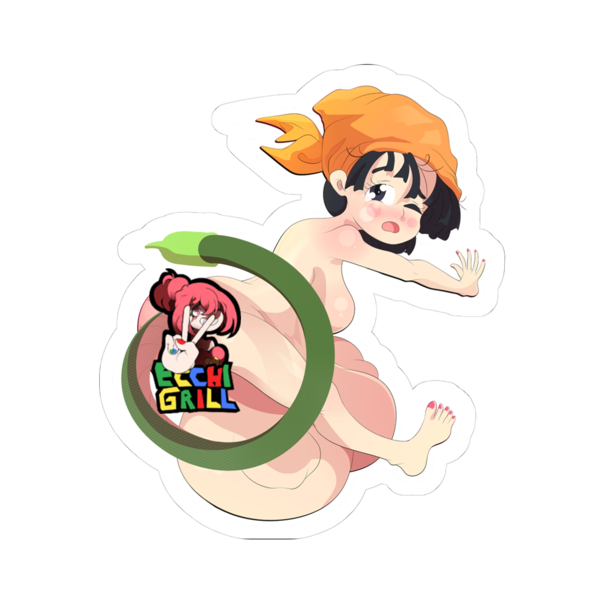 Insane Tentacle Hentai Anime Girl Nude Massive Tits Gigantic Belly Bulge AnalVore - NSFW Adult Anime Sticker